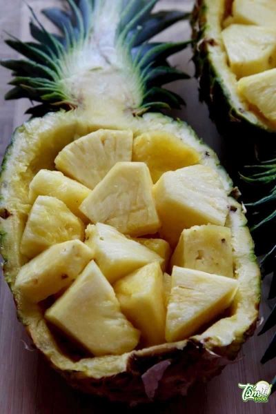 cách gọt dứa