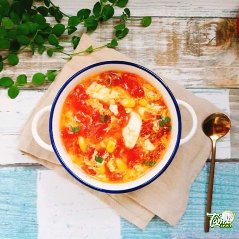 canh cà chua trứng