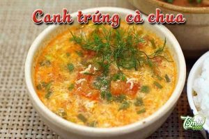 Canh trứng cà chua